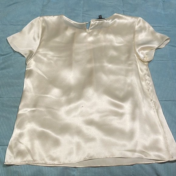 Talbots Silk Cream blouse - Picture 3 of 4